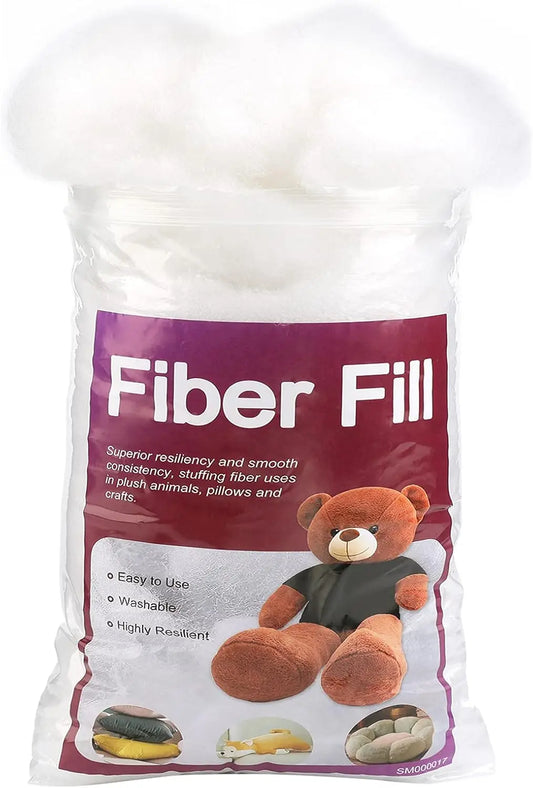Polyfill Stuffing Fiber Fill White High Resilience Premium Fiberfill Crochet Stuffing for Craft Stuffed Animals Cotton Batting