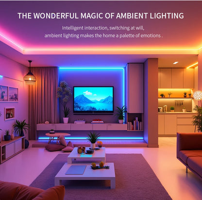 Smart SPI RGBIC LED COB Strip - WS2811 Addressable - 5V/12V/24V Programmable - White/Black PCB