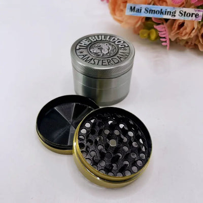 1.6/2inch Dog Herb Grinder Metal 4-layer Manual Spice Mill Salt Mortar Bulldog Tobacco Raw Grass Grinder Cigarette Smoking Tool