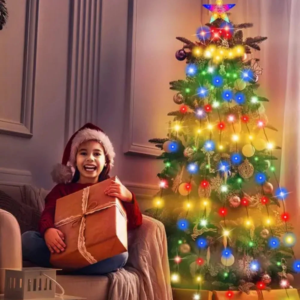 RGBIC Smart Christmas String Lights 6.9ft 400 LED Star-Shaped Tree Lights – Indoor/Outdoor Holiday Decor