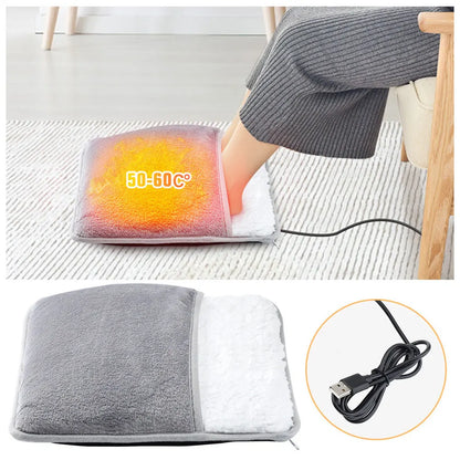Winter Electric Foot Heating Pad USB Constant Temperature Soft Plush Thermal Blanket Feet Foot Warming Mat for Home Office