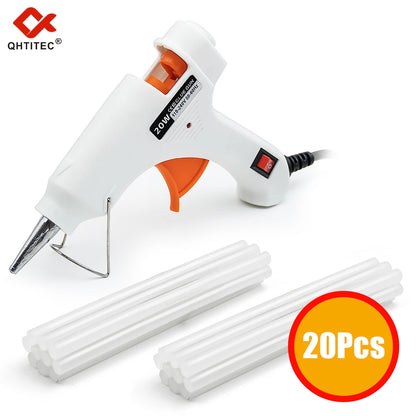 JCD 20W Hot Melt Glue Gun DIY Mini Household Industrial Guns Heat Temperature Electric Repair Tool with 20Pcs 7mm Glue Sticks