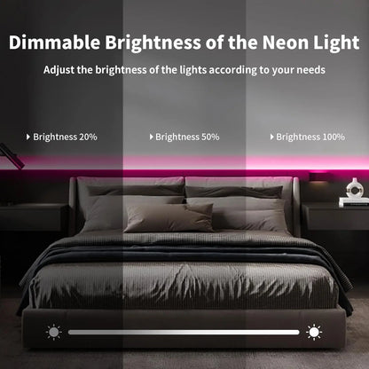 DC 24V RGBIC Neon LED Strip - 72LEDs/M Bluetooth Waterproof IP65 - Outdoor Rope Light with App Control