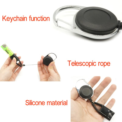 1Pcs Silicone Lighter Protective Cover With Retractable Keychain Regular Size Lighter Holder Sleeve Clip Smoking Accessories