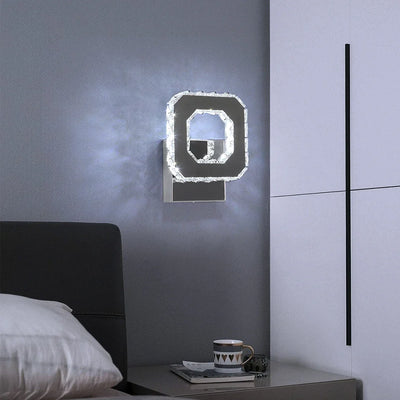 Modern Led Wall Lamp Bedside Corridor Aisle Crystal Creative Wall Sconce Minimalist Living Room Wall Lighting Home Decor Fixture