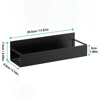 Magnetic Fridge Shelf Spice Storage Rack Refrigerator Side Shelf Black Iron Household Space Saving Kitchen Organizer Shelf - Connor & Co